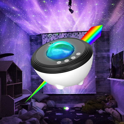 Aurora and star projector with bluethoot speaker